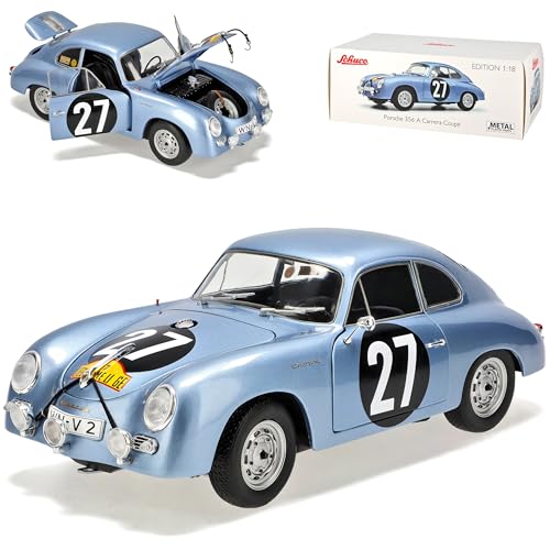 Porsche 356A Coupe Blau Grau Sieger Rally Lüttich Rom 1955-1959 1/18 Schuco Modell Auto mit individiuellem Wunschkennzeichen von alles-meine.de GmbH