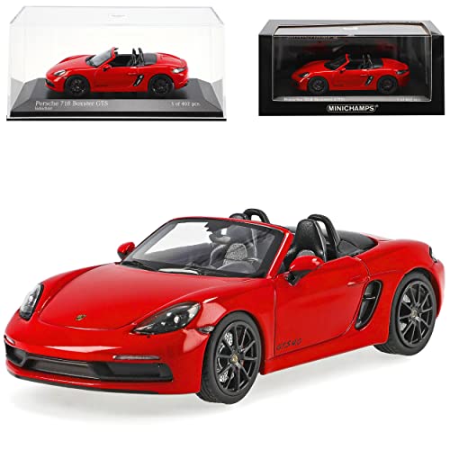 Porsche 718 Boxter GTS 982 Spyder Cabrio Indisch Rot Ab 2016 1/43 Minichamps Modell Auto mit individiuellem Wunschkennzeichen von alles-meine.de GmbH