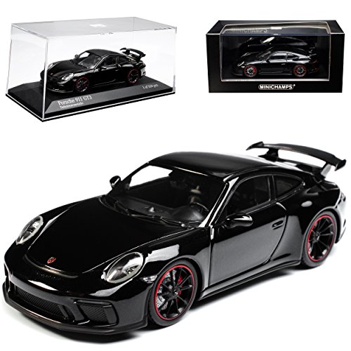 alles-meine.de GmbH Porsche 911 991 GT3 Schwarz Ab 2013 Ab Facelift 2016 limitiert 1 von 504 1/43 Minichamps Modell Auto mit individiuellem Wunschkennzeichen von alles-meine.de GmbH