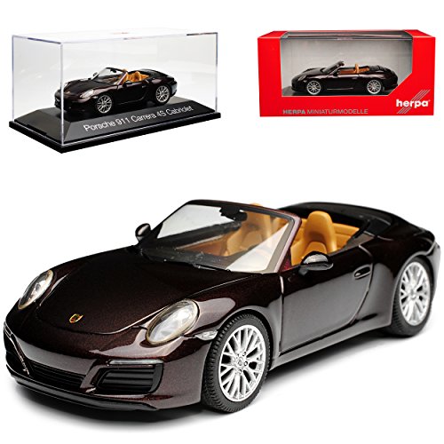 Porsche 911 991 II Carrera 4 Cabrio Mahagoni Metallic Braun Modell Ab 2012 Ab Facelift 2015 1/43 Herpa Modell Auto mit individiuellem Wunschkennzeichen Porsche 911 991 II Carrera 4 Cabrio Mahagoni Metallic Braun Modell Ab 2012 Ab Facelift 2015 1/43 Herpa Modell Auto mit individiuellem Wunschkennzeichen von alles-meine.de GmbH