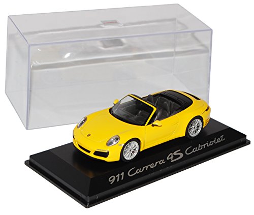 Porsche 911 991 II Carrera 4S Cabrio Gelb Modell Ab 2012 Ab Facelift 2015 1/43 Herpa Modell Auto mit individiuellem Wunschkennzeichen Porsche 911 991 II Carrera 4S Cabrio Gelb Modell Ab 2012 Ab Facelift 2015 1/43 Herpa Modell Auto mit individiuellem Wunschkennzeichen von alles-meine.de GmbH