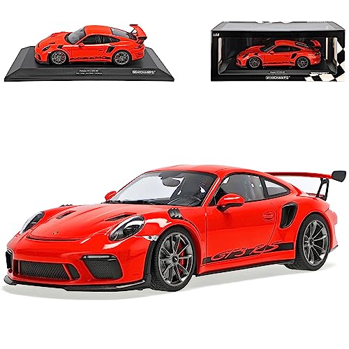 Porsche 911 991 II GT3 RS Coupe Orange mit Silber Felgen Modell 2011-2019 Version Ab 2015 limitiert 300 Stück 1/18 Minichamps Modell Auto mit individiuellem Wunschkennzeichen von alles-meine.de GmbH