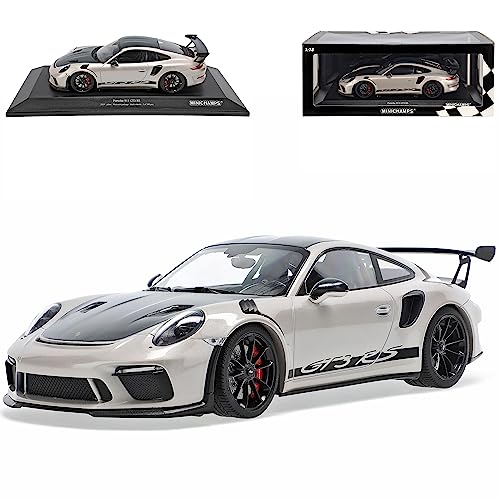 Porsche 911 991 II GT3 RS Coupe Silber Weissach Package Schwarze Felgen Modell 2011-2019 Version Ab 2015 limitiert 300 Stück 1/18 Minichamps Modell Auto mit individiuellem Wunschkennzeichen von alles-meine.de GmbH