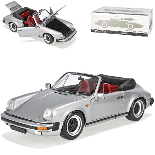 Porsche 911 G-Modell Carrera Cabrio 3.2 Grau Metallic 1973-1989 1/18 Minichamps Modell Auto mit individiuellem Wunschkennzeichen von alles-meine.de GmbH
