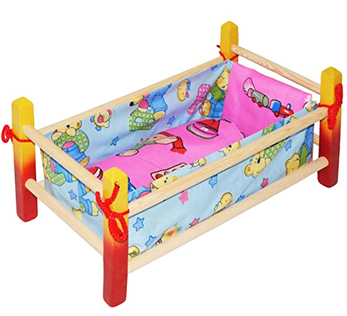 alles-meine.de GmbH Puppenbett aus Holz - Mädchen Farben - 40 cm lang - aus Naturholz - für Puppen - incl. Bettzeug - Decke & Kopfkissen - Holz Wiege Kinderbett Bett Baby - P.. alles-meine.de GmbH Puppenbett aus Holz - Mädchen Farben - 40 cm lang - aus Naturholz - für Puppen - incl. Bettzeug - Decke & Kopfkissen - Holz Wiege Kinderbett Bett Baby - P.. von alles-meine.de GmbH