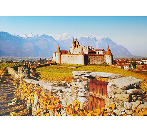 Puzzle 1000 Teile - Schloß Aigle - Adlerburg/Schweiz - Foto - Kanton Waadt - Alpen/Gebirge/See Gebirge Berg Idylle Wald Natur Landschaft/Panoramapu.. von alles-meine.de GmbH