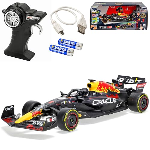 Red Bull RB18 Racing Max Verstappen Nr 1 Formel 1 Weltmeister 2022 2.4 GHz RC Funkauto - inklusive Akku Batterien - sofort startklar 1/24 Modell Auto mit individiuellem Wunschkennzeichen von alles-meine.de GmbH