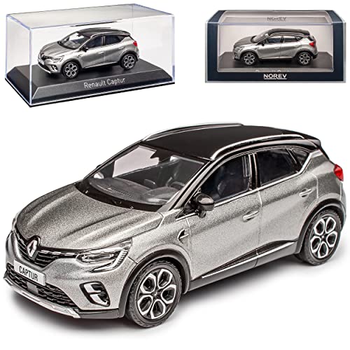 Renautl Captur II Grau mit Dach in Schwarz 2. Generation Ab 2020 1/43 Norev Modell Auto mit individiuellem Wunschkennzeichen von alles-meine.de GmbH