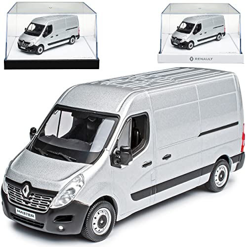 Renautl Master III Kasten Transporter Silber 3. Generation Modell Ab 2010 Ab Facelift 2014 1/43 Norev Modell Auto mit individiuellem Wunschkennzeichen von alles-meine.de GmbH