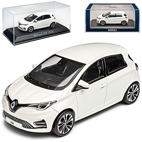 Renautl ZOE ZE50 Weiss Modell ab 2012 Version ab Facelift 2020 1/43 Norev Modell Auto mit individiuellem Wunschkennzeichen von alles-meine.de GmbH