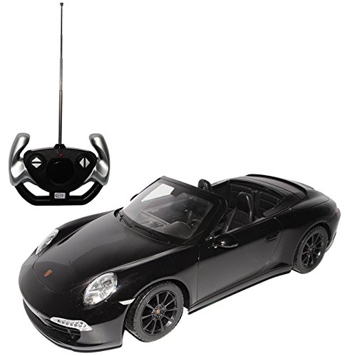 Riesig__ Porsche 911 991 Carrera S Cabrio Schwarz Ab 2011 - mit Beleuchtung - RC Funkauto 1/12 Modell Auto mit individiuellem Wunschkennzeichen von alles-meine.de GmbH