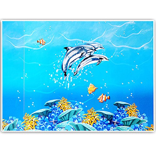 alles-meine.de GmbH Schreibtischunterlage/Unterlage - Delfine & Fische - Unterwasserwelt - 50 cm * 39 cm - abwaschbar - Tischunterlage/Knetunterlage/Bastelunterlage - a.. von alles-meine.de GmbH