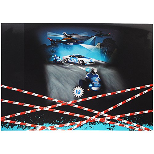 alles-meine.de GmbH Schreibtischunterlage/Unterlage - Polizei - Polizeifahrzeug & Polizist - 50 cm * 39 cm - abwaschbar - Tischunterlage/Knetunterlage/Bastelunterlage -.. von alles-meine.de GmbH