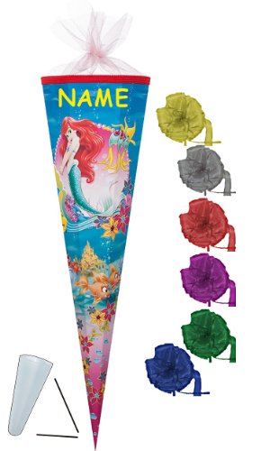 Schultüte - Arielle Meereszauber 70 cm - incl. Namen und Schleife mit Filzabschluß - Zuckertüte Nestler Meerjungfrau Fabian Unterwasser Fisch Schultüte - Arielle Meereszauber 70 cm - incl. Namen und Schleife mit Filzabschluß - Zuckertüte Nestler Meerjungfrau Fabian Unterwasser Fisch von alles-meine.de GmbH