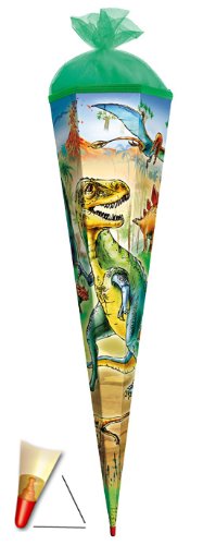 Schultüte - Dinosaurier 22 cm - mit Tüllabschluß - Zuckertüte Roth Dino Dinos Saurier T-Rex Tyrannosaurus Rex Schultüte - Dinosaurier 22 cm - mit Tüllabschluß - Zuckertüte Roth Dino Dinos Saurier T-Rex Tyrannosaurus Rex von alles-meine.de GmbH