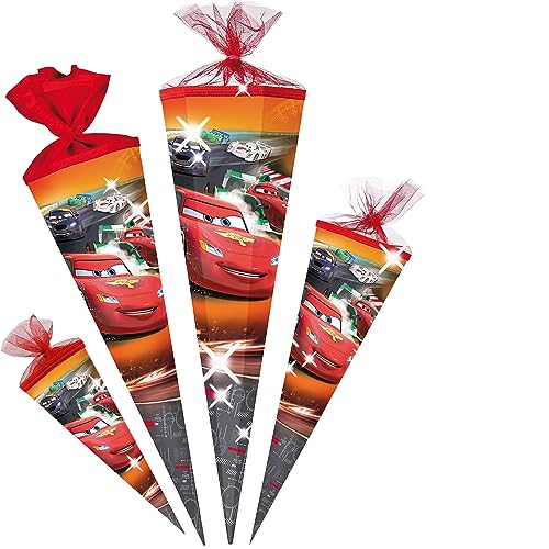 alles-meine.de GmbH Schultüte - Cars - Auto - Lightning McQueen 70-100 cm Größe wählbar Zuckertüte - Tüllabschluß/Filzabschluß - eckig/rund - Mädchen - klein & groß -.. von alles-meine.de GmbH