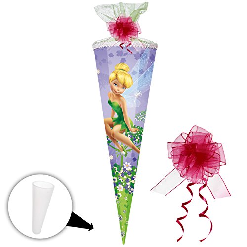 Schultüte - Fairies - Fee Tinkerbell - 22 bis 100 cm - eckig - incl. Schleife - Organza - Blumenabschluß - Zuckertüte - mit/ohne Kunststoff Spitze - Nestler.. Schultüte - Fairies - Fee Tinkerbell - 22 bis 100 cm - eckig - incl. Schleife - Organza - Blumenabschluß - Zuckertüte - mit/ohne Kunststoff Spitze - Nestler.. von alles-meine.de GmbH
