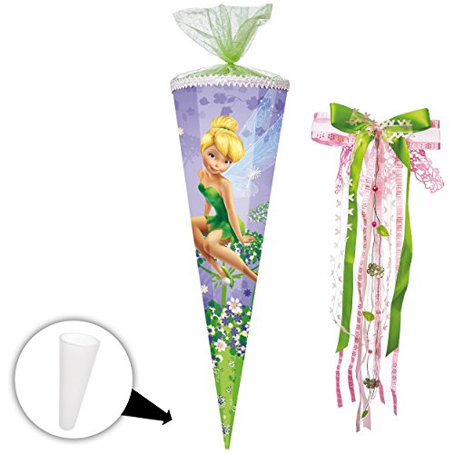 Schultüte - Fairies - Fee Tinkerbell - 22 bis 100 cm - rund - incl. große Schleife - Filzabschluß - Zuckertüte - mit/ohne Kunststoff Spitze - Nestler - Schu.. Schultüte - Fairies - Fee Tinkerbell - 22 bis 100 cm - rund - incl. große Schleife - Filzabschluß - Zuckertüte - mit/ohne Kunststoff Spitze - Nestler - Schu.. von alles-meine.de GmbH