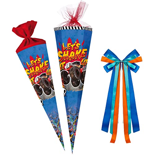 Schultüte - Hot Wheel. - Monstershake 70-85 cm Größe wählbar inkl. Bänder Schleife - Zuckertüte - Tüllabschluß/Filzabschluß - eckig/rund - Jungen .. Schultüte - Hot Wheel. - Monstershake 70-85 cm Größe wählbar inkl. Bänder Schleife - Zuckertüte - Tüllabschluß/Filzabschluß - eckig/rund - Jungen .. von alles-meine.de GmbH