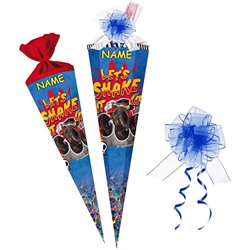 Schultüte - Hot Wheel. - Monstershake 70-85 cm Größe wählbar inkl. Name + Tüll Schleife - Zuckertüte - Tüllabschluß/Filzabschluß - eckig/rund - Ju.. Schultüte - Hot Wheel. - Monstershake 70-85 cm Größe wählbar inkl. Name + Tüll Schleife - Zuckertüte - Tüllabschluß/Filzabschluß - eckig/rund - Ju.. von alles-meine.de GmbH