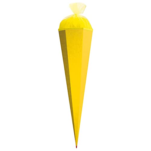 Schultüte - Rohling - GELB Größenwahl 35 cm bis 100 cm mit Holzspitze - Zuckertüte ALLE Größen - Roth - zum Basteln, Bemalen und Bekleben Bastelschultüt Schultüte - Rohling - GELB Größenwahl 35 cm bis 100 cm mit Holzspitze - Zuckertüte ALLE Größen - Roth - zum Basteln, Bemalen und Bekleben Bastelschultüt von alles-meine.de GmbH