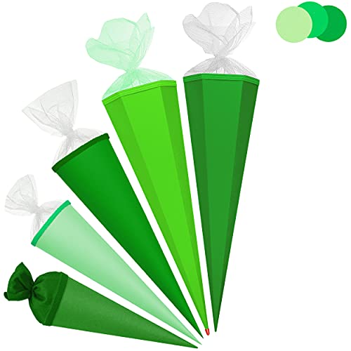 Schultüte - Rohling - GRÜN/mittel - grasgrün - 100 cm - mit Holzspitze - 6 eckig - Tüllabschluß - Zuckertüte - Roth - Jungen Mädchen - einfarbig Uni - Schul.. Schultüte - Rohling - GRÜN/mittel - grasgrün - 100 cm - mit Holzspitze - 6 eckig - Tüllabschluß - Zuckertüte - Roth - Jungen Mädchen - einfarbig Uni - Schul.. von alles-meine.de GmbH
