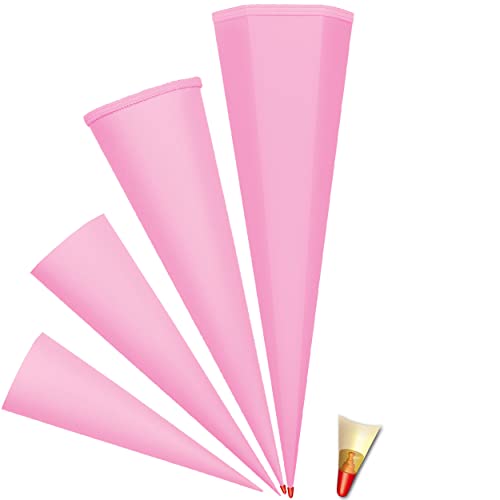 Schultüte - Rohling - ROSA Größenwahl - 35 cm bis 100 cm rund oder 6-eckig - OHNE Tüll Abschluß - mit Holzspitze___ Zuckertüte ALLE Größen - Roth - zum B.. von alles-meine.de GmbH