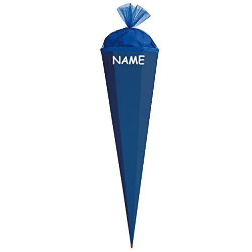 Schultüte - Rohling - kräftiges BLAU Größenwahl 35 cm bis 100 cm incl. Namen - mit Holzspitze - Zuckertüte ALLE Größen - Roth - zum Basteln, Bemalen und.. von alles-meine.de GmbH