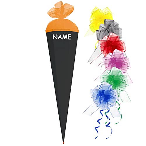 Schultüte - Rohling - schwarz Größenwahl 35 cm bis 100 cm incl. Namen und Schleife - mit Holzspitze - Zuckertüte ALLE Größen - Roth - zum Basteln, Bemal.. von alles-meine.de GmbH