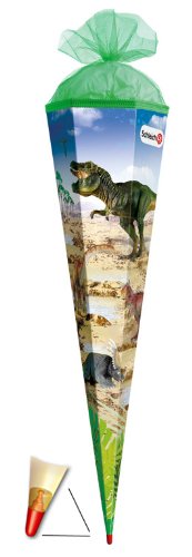 Schultüte - Schleich Dino 22 cm - mit Tüllabschluß - Zuckertüte Roth Dinosaurier Dinos Urzeit Saurier T-Rex Tyrannosaurus von alles-meine.de GmbH