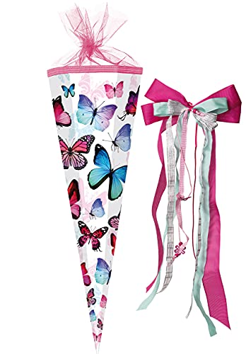 alles-meine.de GmbH Schultüte - Schmetterlinge - bunt - 22-100 cm - Größe wählbar - eckig - incl. große Schleife - Tüllabschluß - Zuckertüte - mit/ohne Kunststoff Spitze .. alles-meine.de GmbH Schultüte - Schmetterlinge - bunt - 22-100 cm - Größe wählbar - eckig - incl. große Schleife - Tüllabschluß - Zuckertüte - mit/ohne Kunststoff Spitze .. von alles-meine.de GmbH