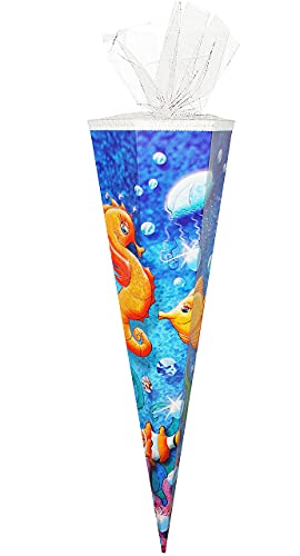 alles-meine.de GmbH Schultüte - Seepferdchen/Fische - 85 cm - 6-eckig - Tüllabschluß - Zuckertüte - mit/ohne Kunststoff Spitze - für Mädchen & Jungen - Seepferd - Fisch U.. alles-meine.de GmbH Schultüte - Seepferdchen/Fische - 85 cm - 6-eckig - Tüllabschluß - Zuckertüte - mit/ohne Kunststoff Spitze - für Mädchen & Jungen - Seepferd - Fisch U.. von alles-meine.de GmbH