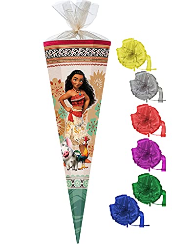 Schultüte - - Vaiana - 22 cm - rund - incl. Schleife - mit Tüllabschluß - Zuckertüte - Nestler - mit/ohne Kunststoff Spitze - für Mädchen - das Paradies.. Schultüte - - Vaiana - 22 cm - rund - incl. Schleife - mit Tüllabschluß - Zuckertüte - Nestler - mit/ohne Kunststoff Spitze - für Mädchen - das Paradies.. von alles-meine.de GmbH