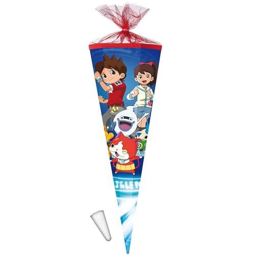 Schultüte - Yo-Kai Watch - Manga Figuren - 50 cm - rund - mit Tüllabschluß - Zuckertüte - mit/ohne Kunststoff Spitze - Nestler - Jungen Mädchen - Yo Kai.. von alles-meine.de GmbH