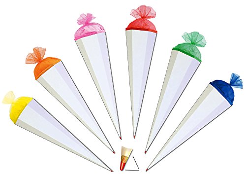 Schultüte - einfarbig - Rohling Uni - Weiß/Grün - 70 cm - mit Holzspitze/Filzabschluß - Schultüte - Roth - Bastelschultüte - zum Basteln, Bemalen und Bekl.. Schultüte - einfarbig - Rohling Uni - Weiß/Grün - 70 cm - mit Holzspitze/Filzabschluß - Schultüte - Roth - Bastelschultüte - zum Basteln, Bemalen und Bekl.. von alles-meine.de GmbH