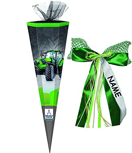 Schultüte - mit 3D Glitzer - Effekt ! - Traktor & Landmaschine - Deutz - 50-85 cm - Größe wählbar - eckig - incl. individueller - großer 3-D Effekt - SC.. Schultüte - mit 3D Glitzer - Effekt ! - Traktor & Landmaschine - Deutz - 50-85 cm - Größe wählbar - eckig - incl. individueller - großer 3-D Effekt - SC.. von alles-meine.de GmbH
