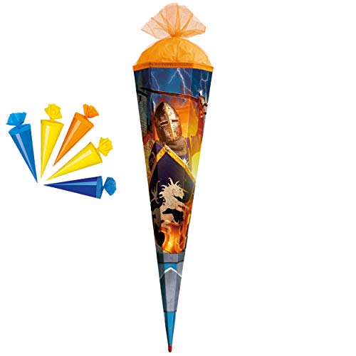 Set Schultüte + 5 kleine Zuckertüten - Ritter & Ritterburg - 50 cm - rund - mit Tüllabschluß - Zuckertüte - mit/ohne Holzspitze - Roth - Jungen - Anhä.. Set Schultüte + 5 kleine Zuckertüten - Ritter & Ritterburg - 50 cm - rund - mit Tüllabschluß - Zuckertüte - mit/ohne Holzspitze - Roth - Jungen - Anhä.. von alles-meine.de GmbH