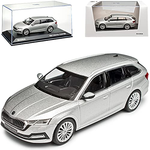Skod. Octavia IV Kombi Brilliant Silber Metallic 4. Generation Ab 2019 1/43 Norev Modell Auto mit individiuellem Wunschkennzeichen von alles-meine.de GmbH