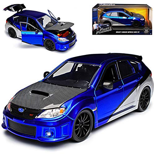 alles-meine.de GmbH Subaru Impreza WRX STI Brian O Connor Paul Walker Fast + Furious 1/24 Jada Modell Auto mit individiuellem Wunschkennzeichen von alles-meine.de GmbH