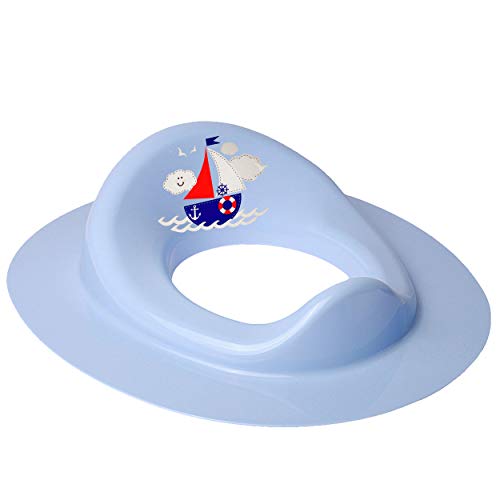Toilettensitz/Toilettenaufsatz/Sitzverkleinerer - blau Schiff - Boot Bieco - Standardgröße mit Lehne & Pullerschutz - Verkleinerer Toilette - Toilette.. von alles-meine.de GmbH