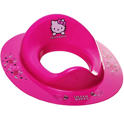 Toilettensitz/Toilettenaufsatz/Sitzverkleinerer - pink - rosa Helllo Kitty - Katze Bieco - Standardgröße mit Lehne & Pullerschutz - Verkleinerer Toile.. von alles-meine.de GmbH