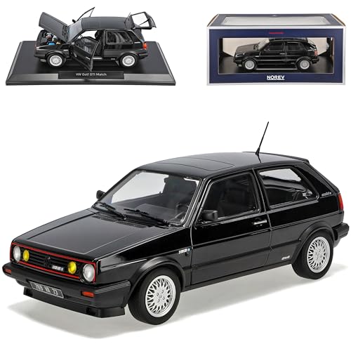 Volkswagen Golf II GTI Match Schwarz Metallic 1983-1992 1/18 Norev Modell Auto mit individiuellem Wunschkennzeichen von alles-meine.de GmbH