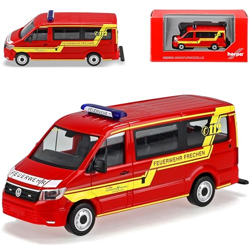 Volkwagen Crafter Feuerwehr Frechen MTW 2 Rot 2. Generation Ab 2016 H0 1/87 Herpa Modell Auto mit individiuellem Wunschkennzeichen von alles-meine.de GmbH