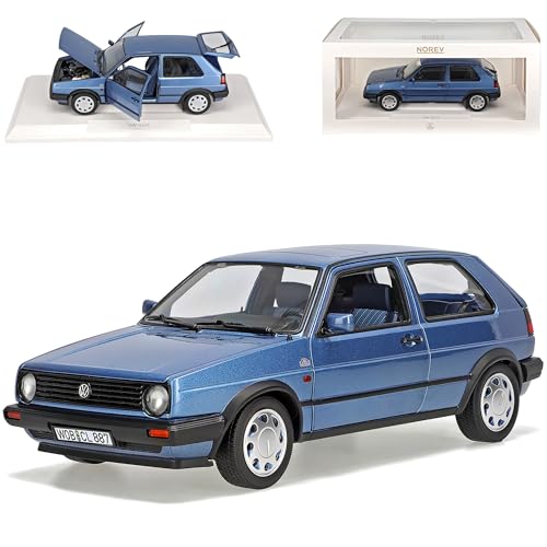 Volkwagen Golf II 10 Millionen Star Blau Metallic 1983-1992 1/18 Norev Modell Auto mit individiuellem Wunschkennzeichen von alles-meine.de GmbH