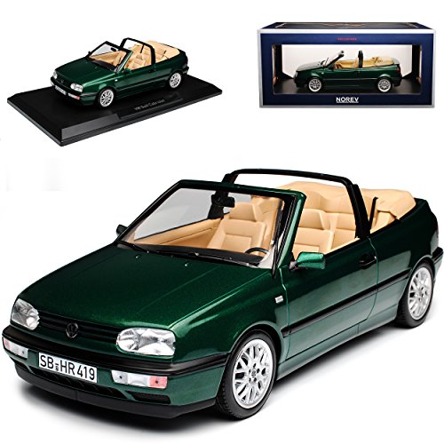 Volkwagen Golf III Cabriolet Blau Grün Metallic 1991-1998 1/18 Norev Modell Auto mit individiuellem Wunschkennzeichen von alles-meine.de GmbH