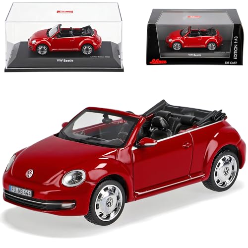 Volkwagen New Beetle II 2 Tornado Rot Cabrio Ab 2012 9C 1/43 Schuco Modell Auto mit individiuellem Wunschkennzeichen von alles-meine.de GmbH