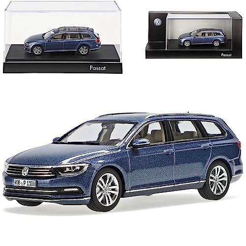 Volkwagen Passat Passat B8 Variant Kombi Blau Grau Metallic Ab 2014 1/43 Herpa Modell Auto mit individiuellem Wunschkennzeichen von alles-meine.de GmbH