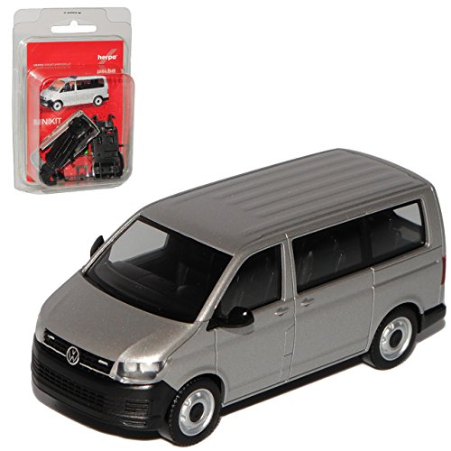 Volkwagen T6 Bus Personen Transporter Silber T5 Ab 2. Facelift 2015 Bausatz Kit H0 1/87 Herpa Modell Auto mit individiuellem Wunschkennzeichen von alles-meine.de GmbH