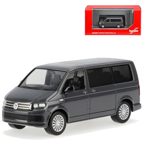 Volkwagen T6 Multivan Bus Grau Personen Transporter T5 Ab 2. Facelift 2015-2022 H0 1/87 Herpa Modell Auto mit individiuellem Wunschkennzeichen von alles-meine.de GmbH
