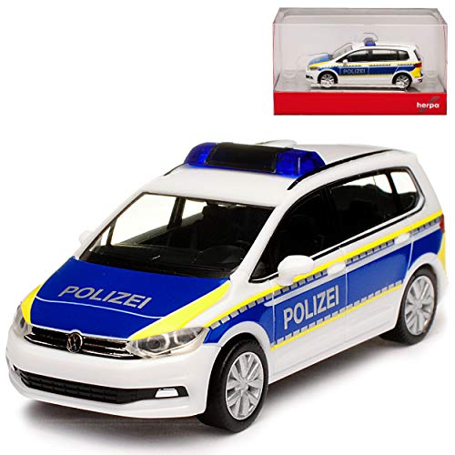 Volkwagen Touran II Polizei Brandenburg Weiss Ab 2015 H0 1/87 Herpa Modell Auto mit individiuellem Wunschkennzeichen von alles-meine.de GmbH